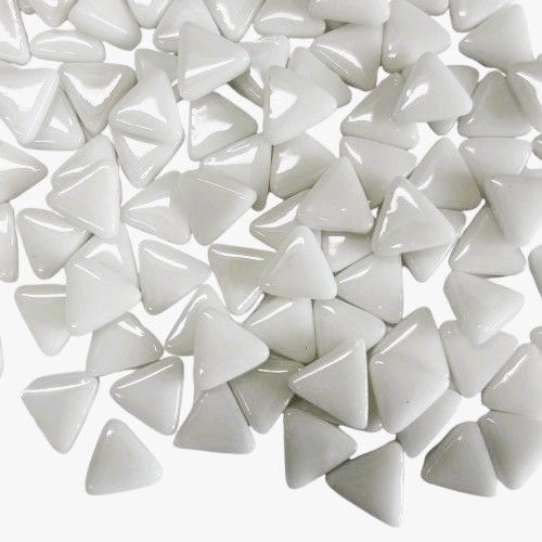 10mm White Glass Triangles