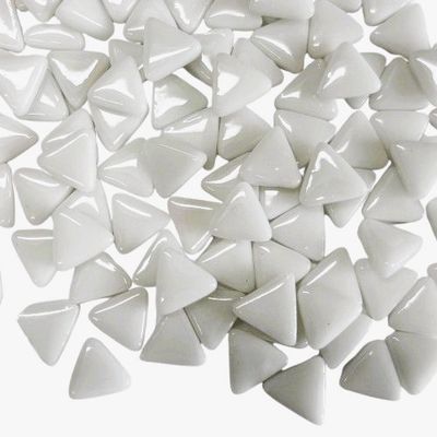 10mm White Glass Triangles