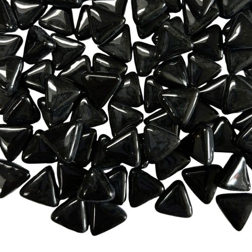 10mm Black Glass Triangles