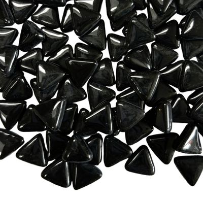 10mm Black Glass Triangles