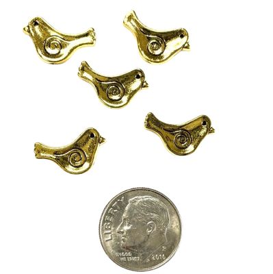 Bird Beads - Gold Color