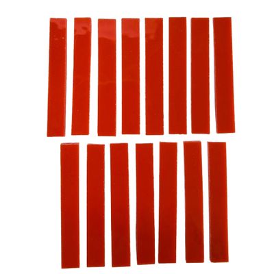 15 Transparent Orange Flame Stained Glass  Large Rectangle Tiles