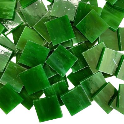 Emerald Green Stained Glass Tiles