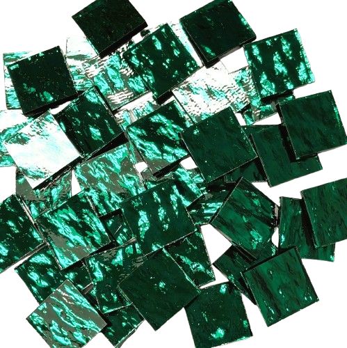 Teal Ripple Mirror Tiles