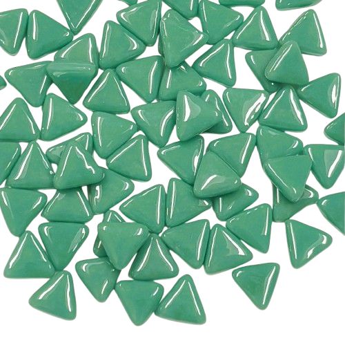 10mm Teal Glass Triangles