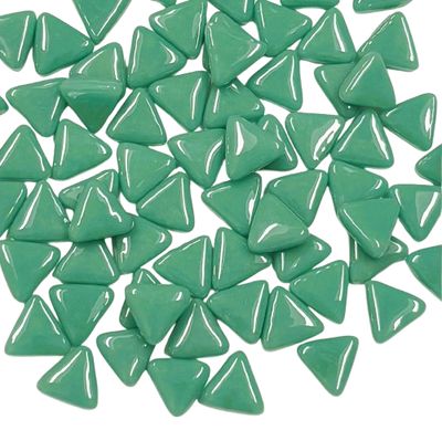 10mm Teal Glass Triangles