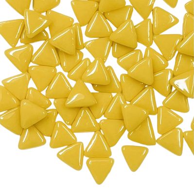 10mm Yellow Glass Triangles