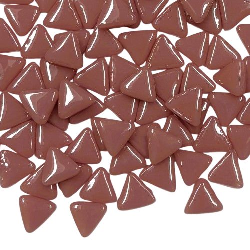 10mm Rose Pink Glass Triangles