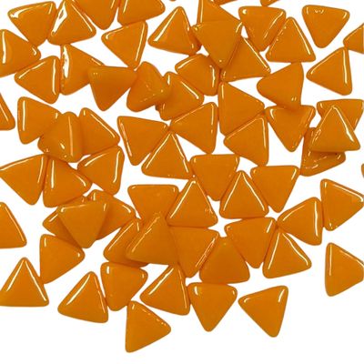10mm Orange Glass Triangles