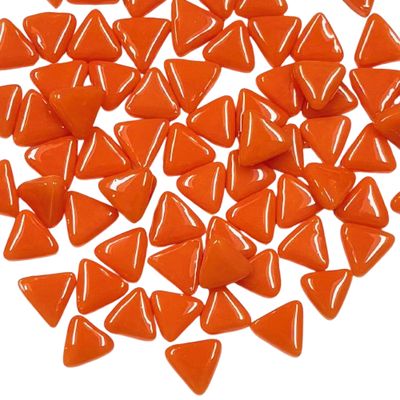 10mm Tangerine Orange Glass Triangles