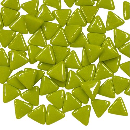 10mm Chartreuse Glass Triangles
