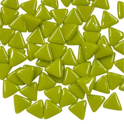 10mm Chartreuse Glass Triangles