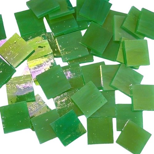 Iridescent Lime Green Tiles