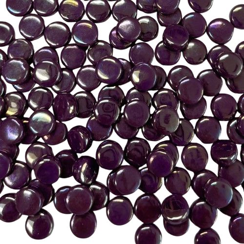 Iridized  Mulberry Glass Mini Dots