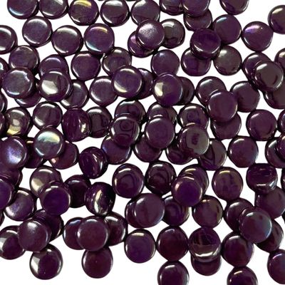 Iridized  Mulberry Glass Mini Dots