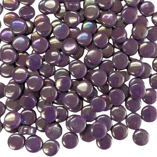 Iridized  Mulberry Glass Mini Dots