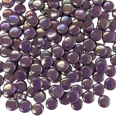 Iridized  Mulberry Glass Mini Dots