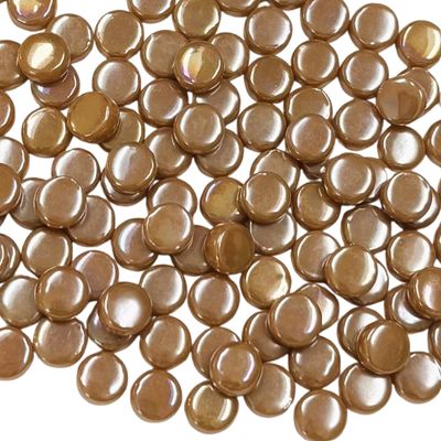 Iridized Brown Sugar Glass Mini Dots Iridized Brown Sugar Glass Mini Dots