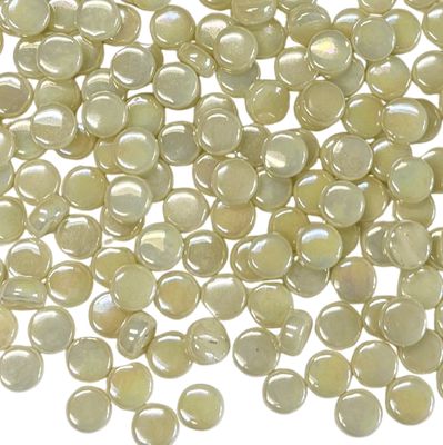 Iridized Ivory Glass Mini Dots
