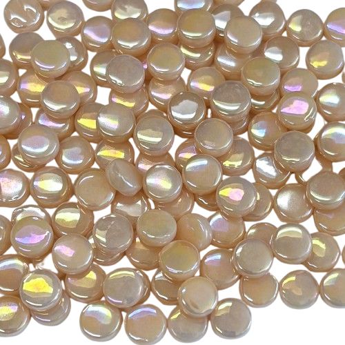 Iridized Blush Pink Glass Mini Dots