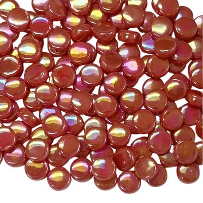 Iridized  Watermelon Glass Mini Dots