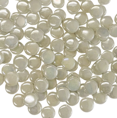 Iridized White Glass Mini Dots