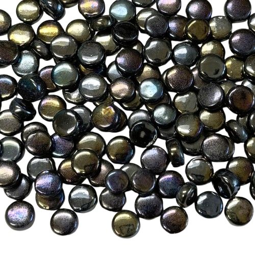 Iridized Black Glass Mini Dots