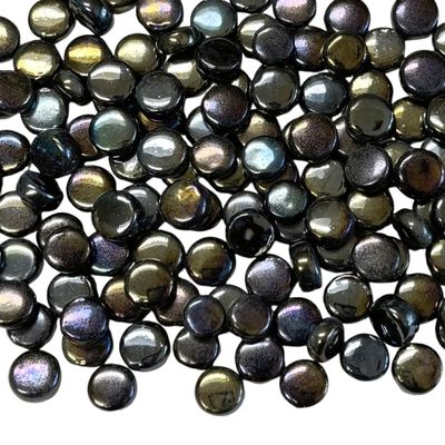 Iridized Black Glass Mini Dots