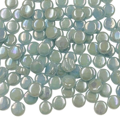 Iridized Aqua Glass Mini Dots