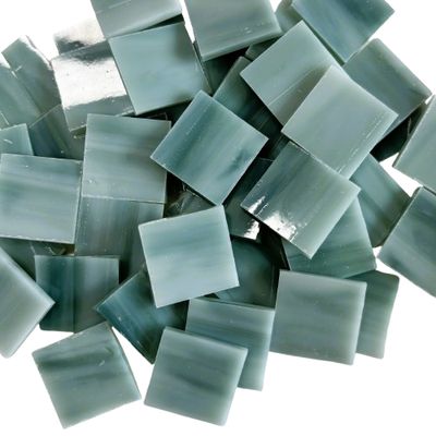 Seafoam &amp; White Swirl Tiles