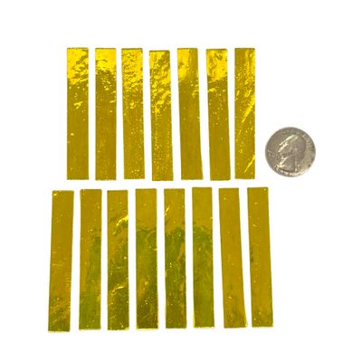 15 Bright Yellow Mirror Large Rectangle Tiles