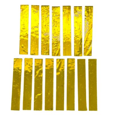 15 Bright Yellow Mirror Large Rectangle Tiles