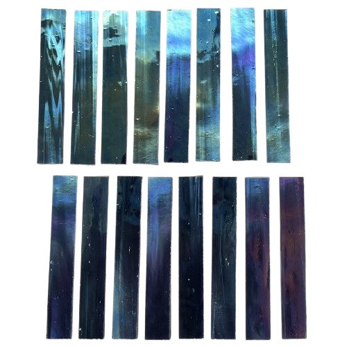 15 Iridescent Purple Stained Glass Large Rectangle Tiles