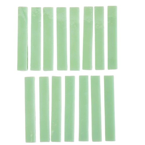 15 Light Mint Green Stained Glass Large Rectangle Tiles