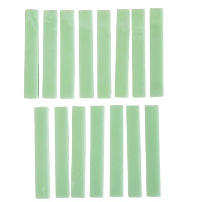 15 Light Mint Green Stained Glass Large Rectangle Tiles