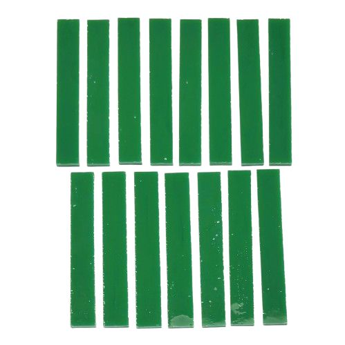 15 Dark Teal Green Stained Glass Large Rectangle Tiles