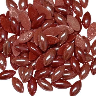 
pearlized coral and pink mix glass petals for mosaics 14mm