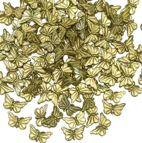 4 Gold Metal Butterflies