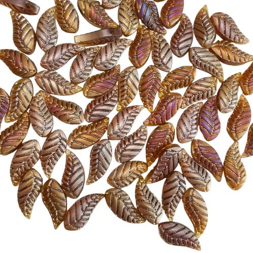 Large Amber Metallic Glass Leaves
