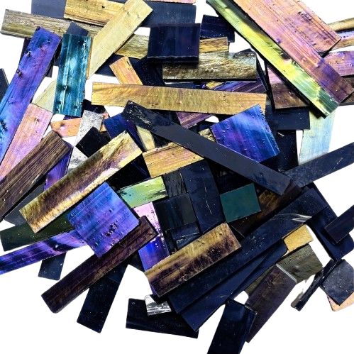 Iridescent Purple Stained Glass Offcuts 1/2 Lb