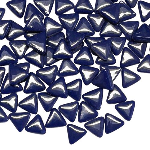 10mm Royal Blue Glass Triangles