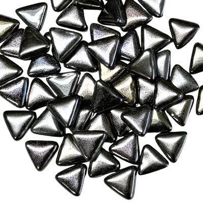10mm Iridized Black Glass Triangles