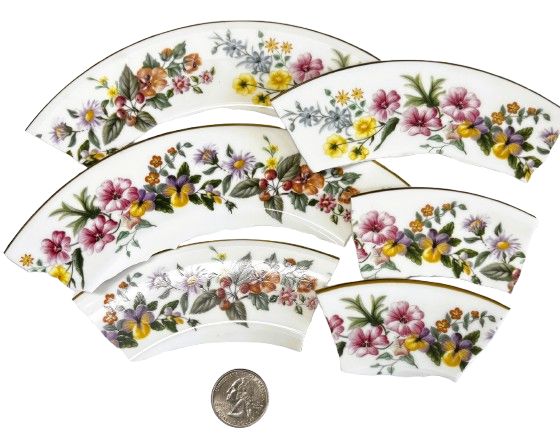 6 Large Wedgewood Downland Plate Pieces Set #2