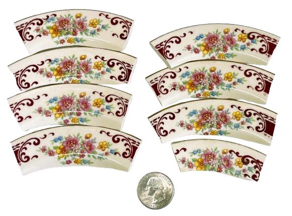 8 Homer Laughlin Floral China Plate Pieces
