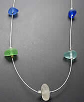 Blues & Greens Filament Necklace
