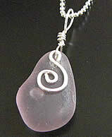 Lavender Sea Glass w/Swirl