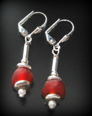 Red Baubles With Beads