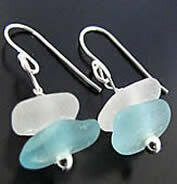 Stacked Aqua Blue & Frosty White