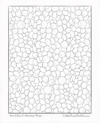 Sea Glass Coloring Page - Free