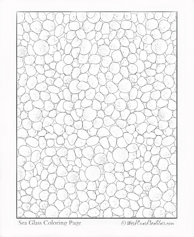 Sea Glass Coloring Page - Free
